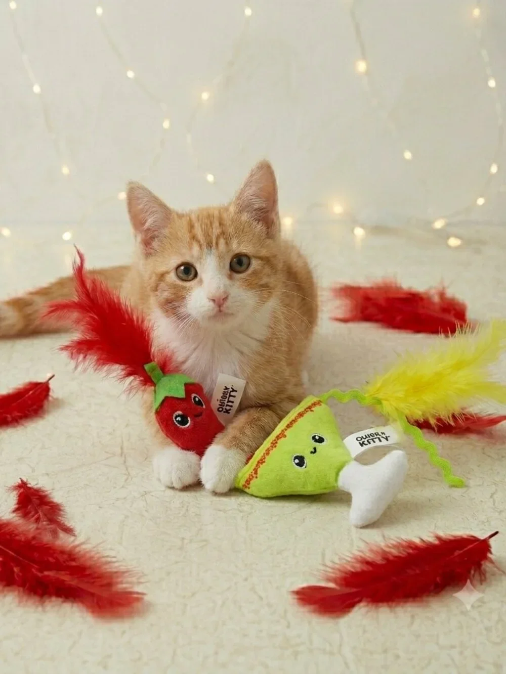 Quirky Kitty Spicy Meowgarita Cat Toy 2-Pack | Plush Interactive Cat Toys
